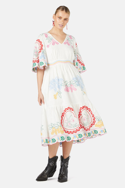 Gorman - Romance Anglaise Dress - white