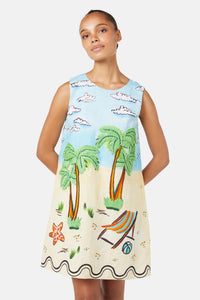 Gorman - Inky Beach Shift Dress - print
