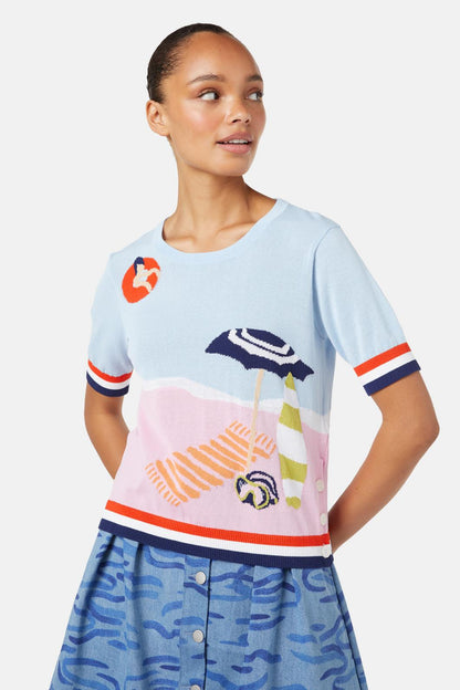 Gorman - Beside The Seaside Top - multi