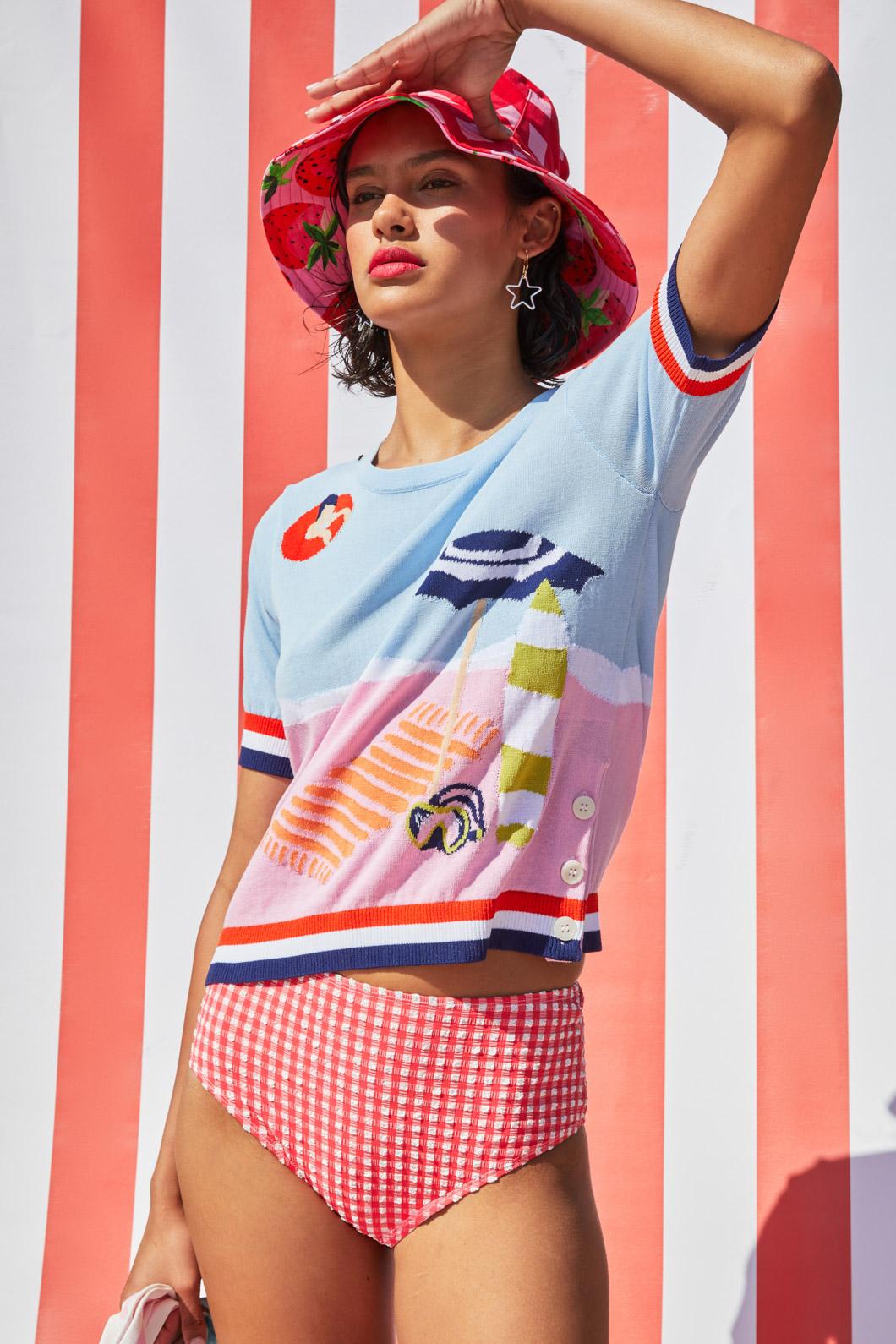 Gorman - Beside The Seaside Top - multi