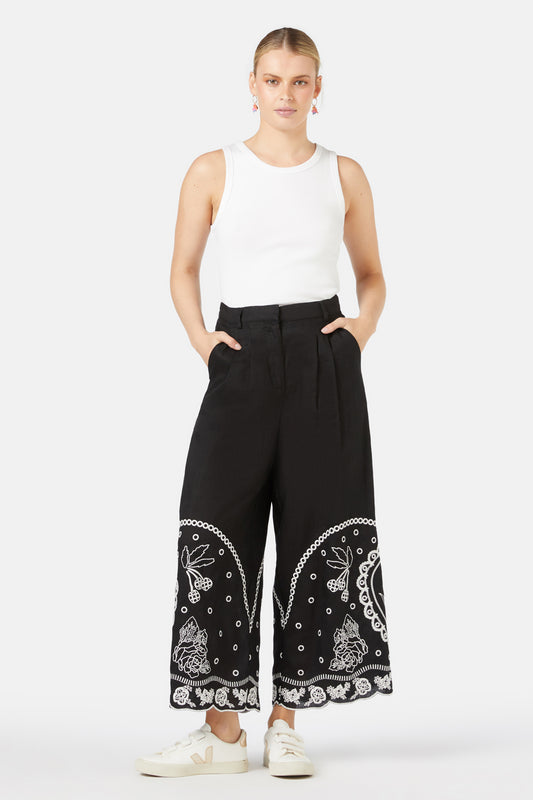 Gorman - Romance Anglaise Pant - black