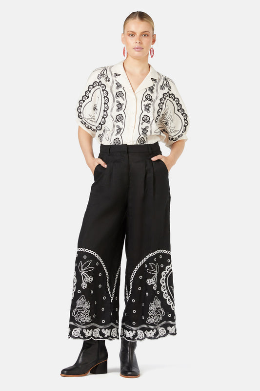 Gorman - Romance Anglaise Pant - black