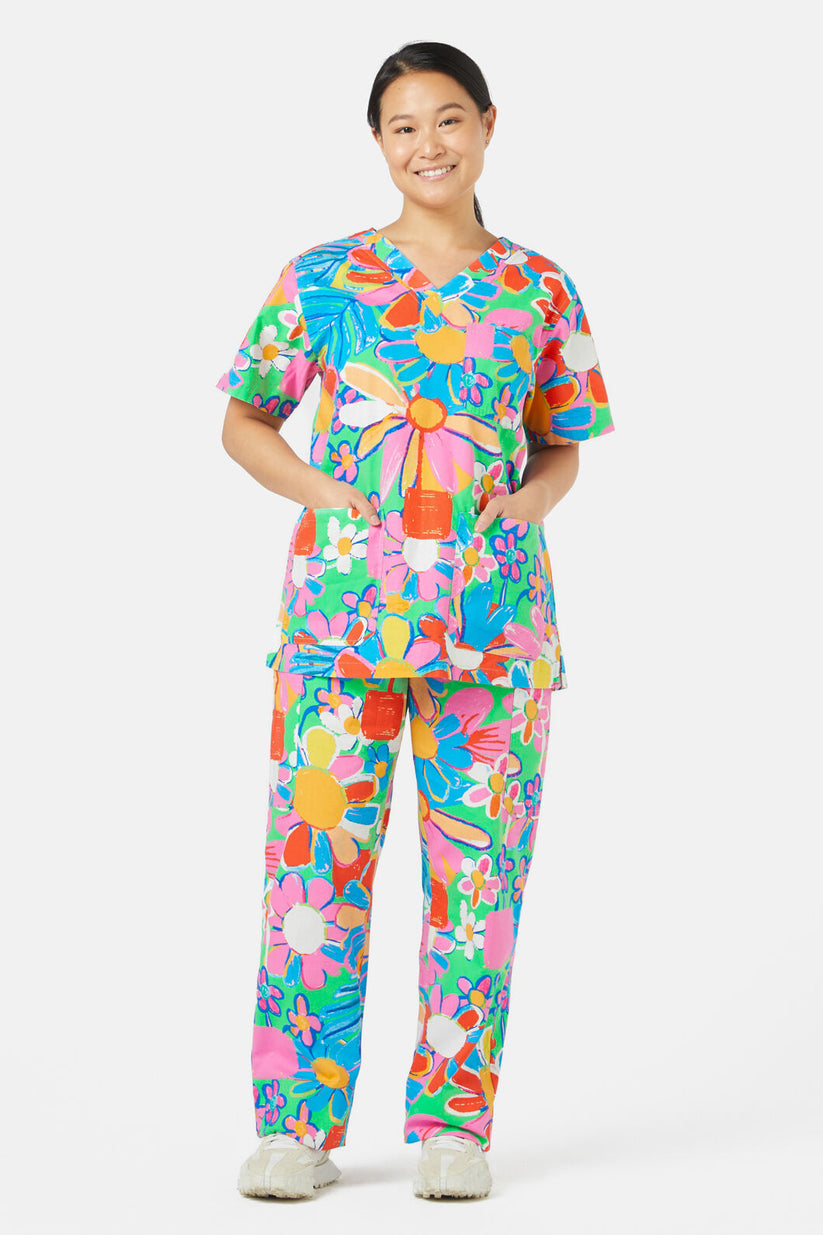 Australian Made Scrub Set- Tropical Flowers