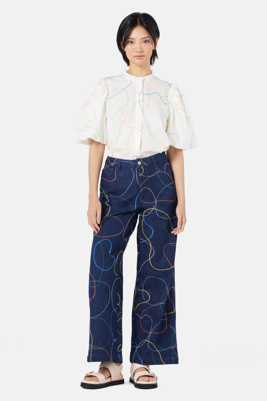 Gorman - Taking A Trip Embroidered Shirt - white