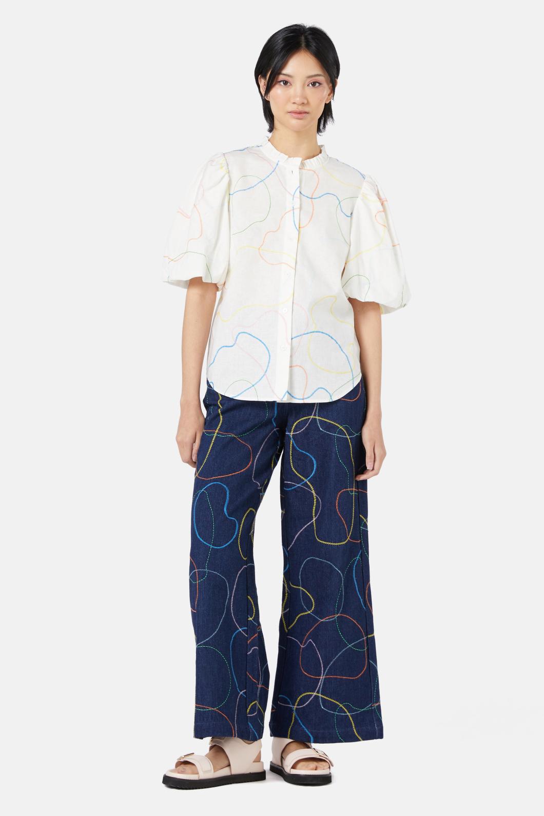 Gorman - Taking A Trip Embroidered Shirt - white