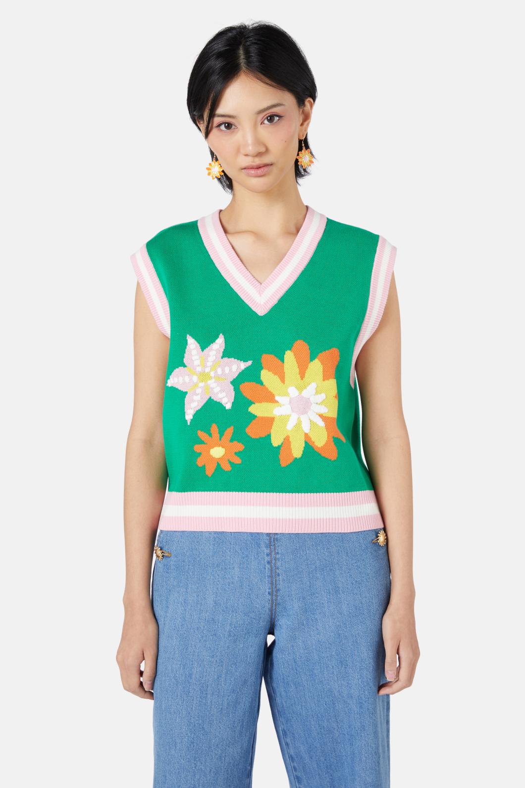 Wild Blossoms Knit Vest
