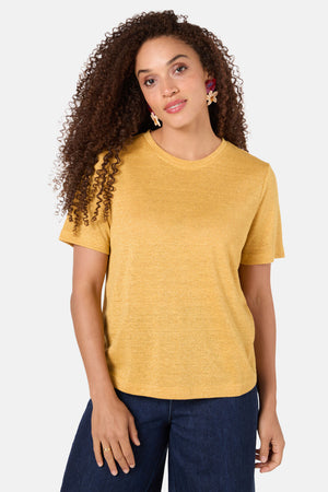 Gorman - Lurex Hemp Tee - gold