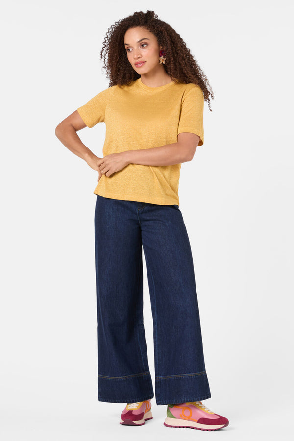 Gorman - Lurex Hemp Tee - gold