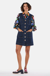 Gorman - Picking Flowers Pinafore - indigo