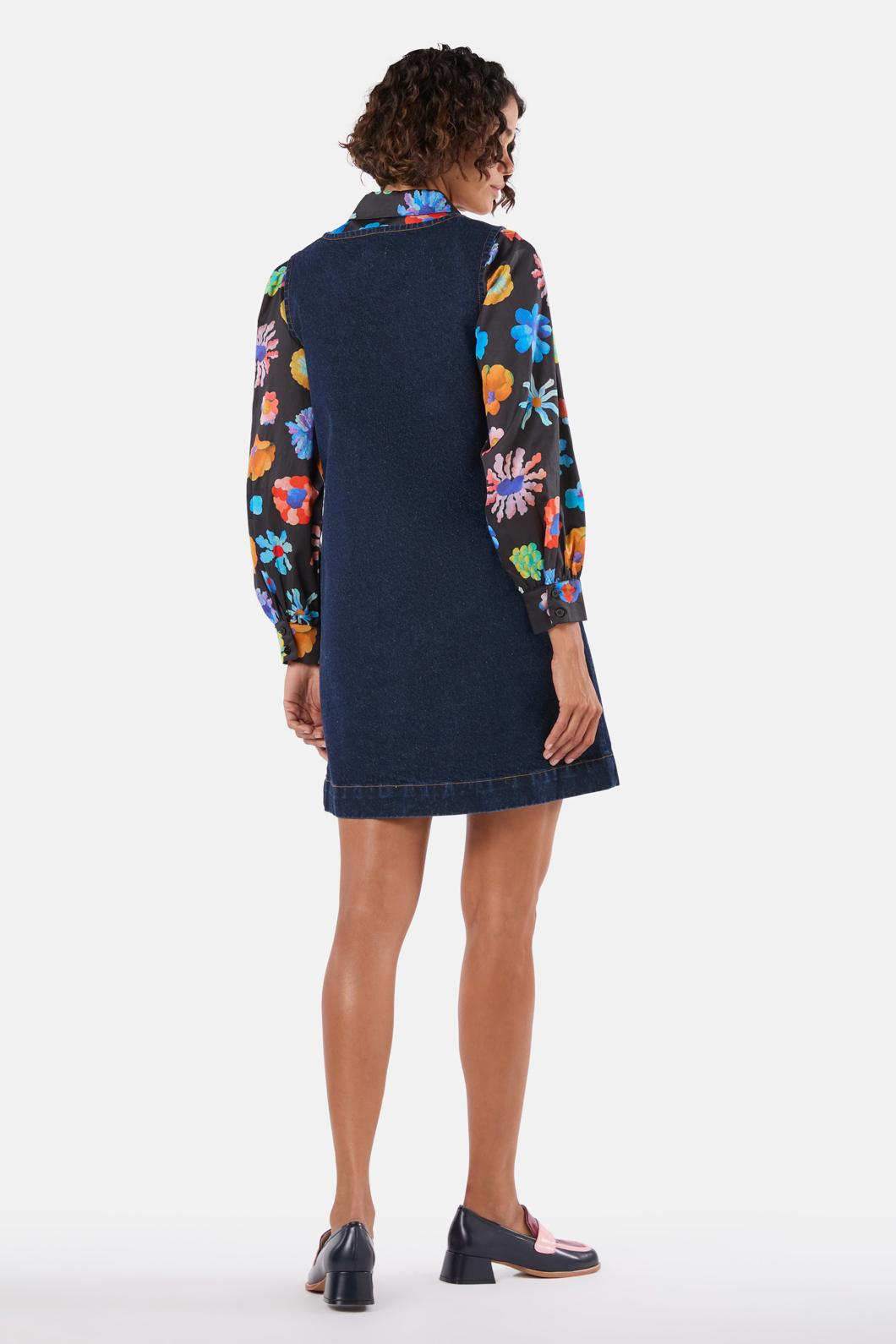 Gorman - Picking Flowers Pinafore - indigo