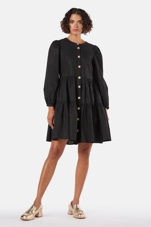 Gorman - Picking Flowers Tiered Dress - black