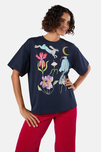 Gorman - Daydream Emb Oversized Tee - print