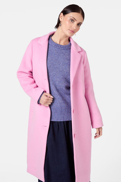 Gorman - Long Lapel Coat - blush