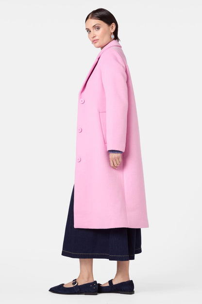 Gorman - Long Lapel Coat - blush