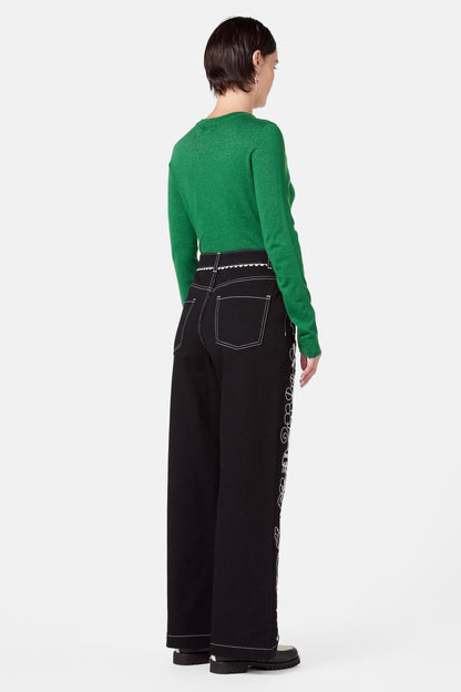 Gorman - Folk Tales Embroidered Jeans - black