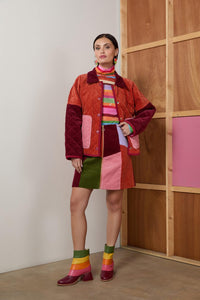 Gorman - Retro Spliced Cord Skirt - multi