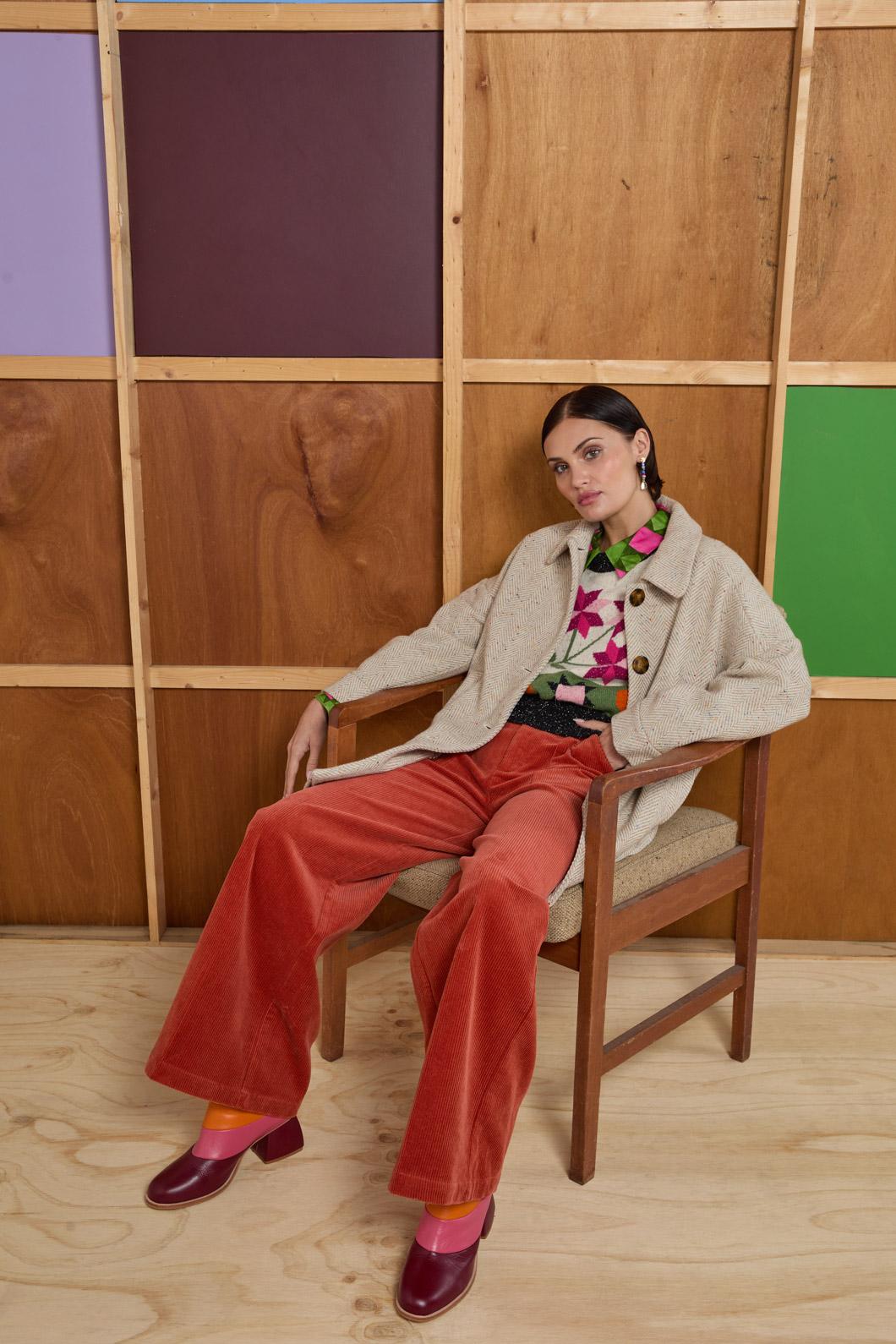 Gorman - Morrie Flare Cord Pant - blush