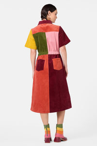 Gorman - Retro Spliced Corduroy Dress - multi