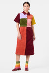 Gorman - Retro Spliced Corduroy Dress - multi