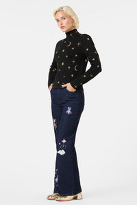 Gorman - Constellation Knit Top - black