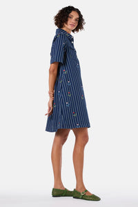 Gorman - Rosette Denim Shirt Dress - stripe