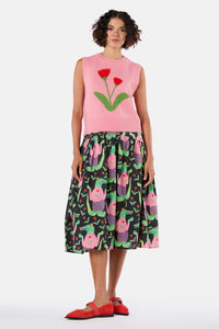 Gorman - Rosette Knit Vest - pink