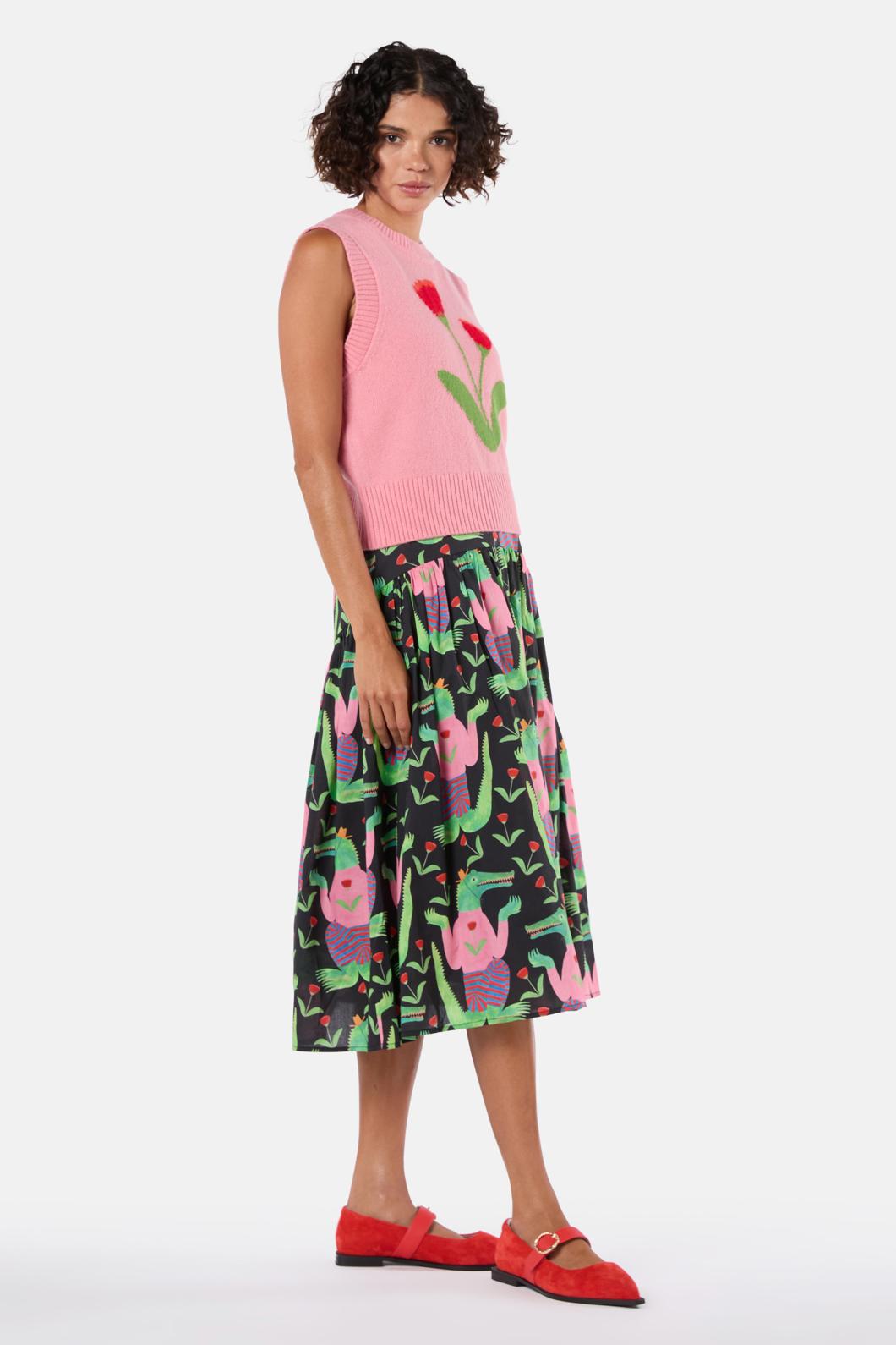 Gorman - Rosette Knit Vest - pink