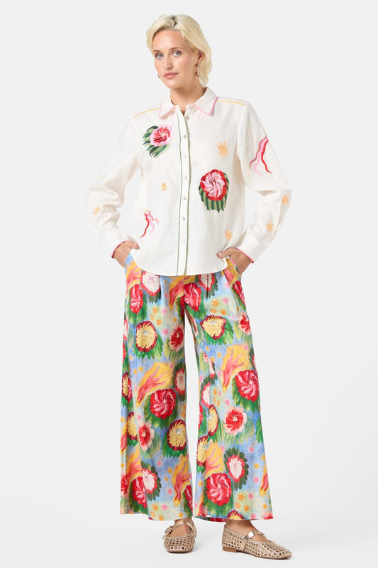 Gorman - The Comet Embroidered Shirt - cream