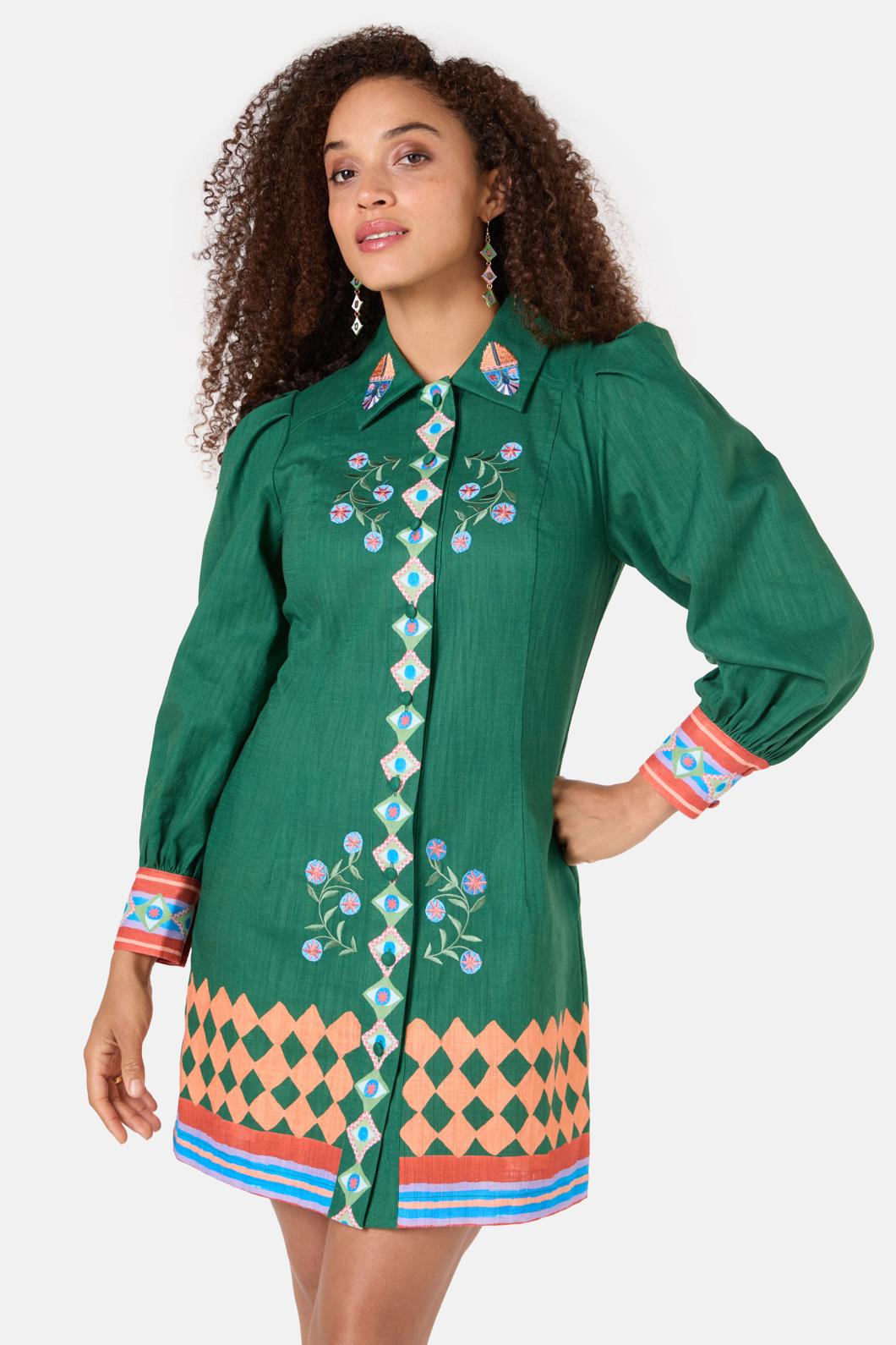 Renaissance Embroidered Shirt Dress  Gorman
