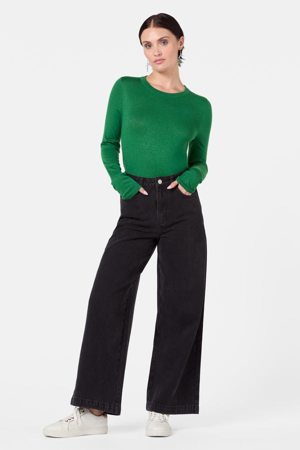 Gorman - Galaxy Crew Neck Knit Top - green