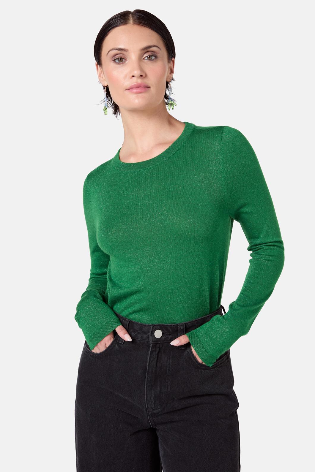 Gorman - Galaxy Crew Neck Knit Top - green