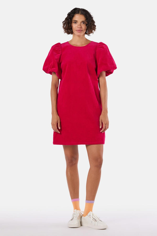 Gorman - Dean Cord Smock Dress - raspberry