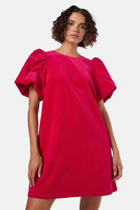 Gorman - Dean Cord Smock Dress - raspberry