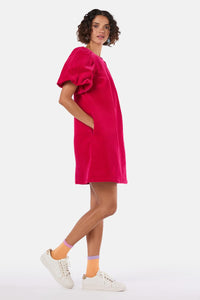 Gorman - Dean Cord Smock Dress - raspberry