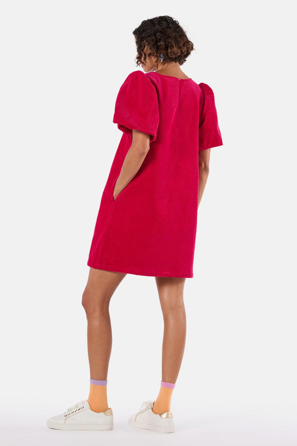 Gorman - Dean Cord Smock Dress - raspberry