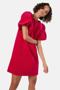 Gorman - Dean Cord Smock Dress - raspberry