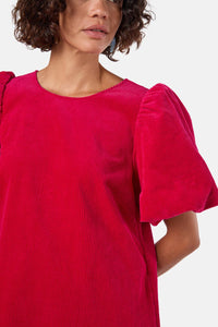 Gorman - Dean Cord Smock Dress - raspberry