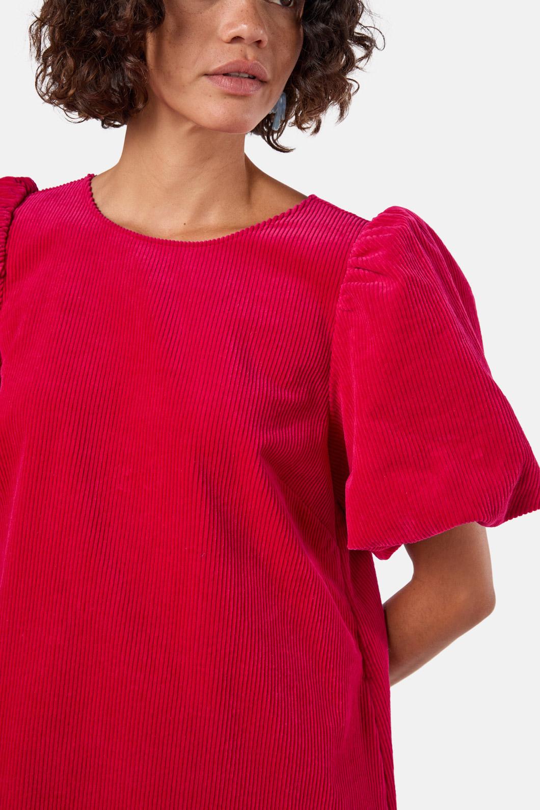 Gorman - Dean Cord Smock Dress - raspberry