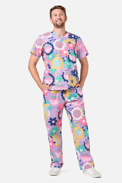 Gorman - Daisy Sketch Scrub Set - multi