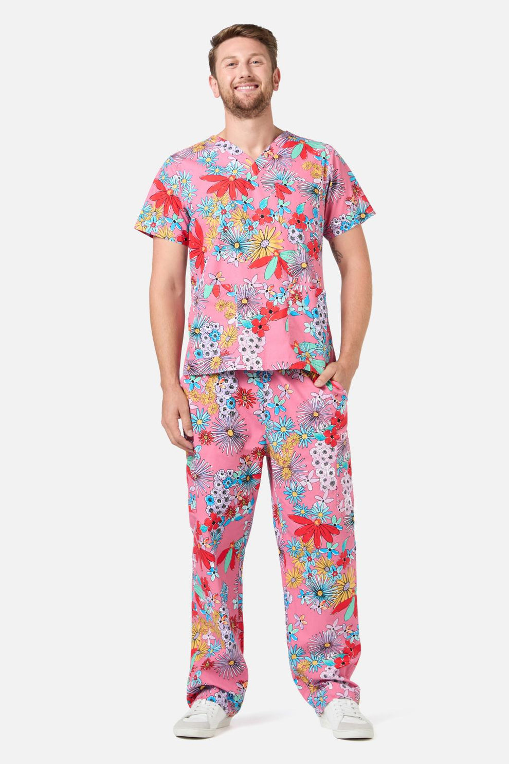 Paper Blooms Scrub Set