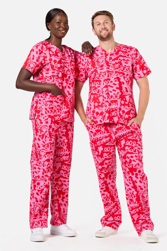 Gorman - Curls Scrub Set - pink
