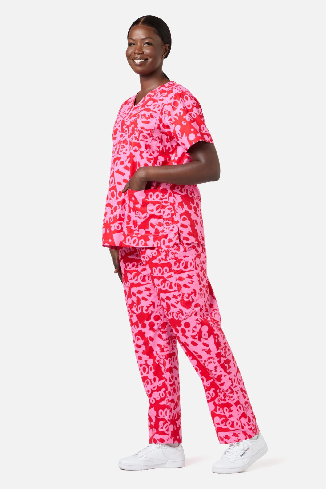 Gorman - Curls Scrub Set - pink