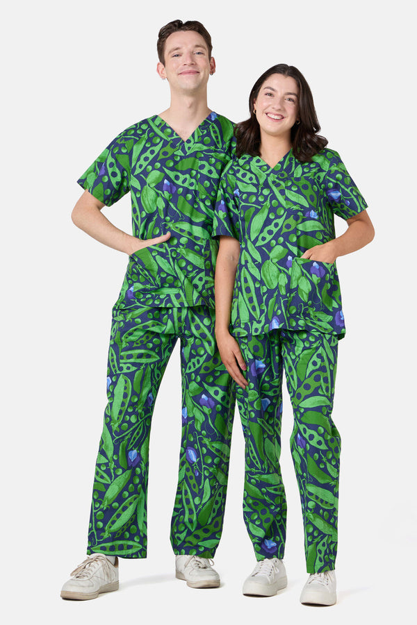Gorman - Peas Everywhere Scrub Set - navy