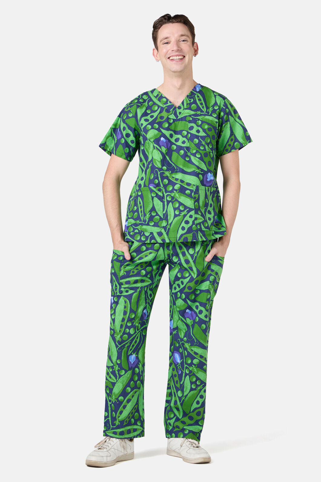 Gorman - Peas Everywhere Scrub Set - navy