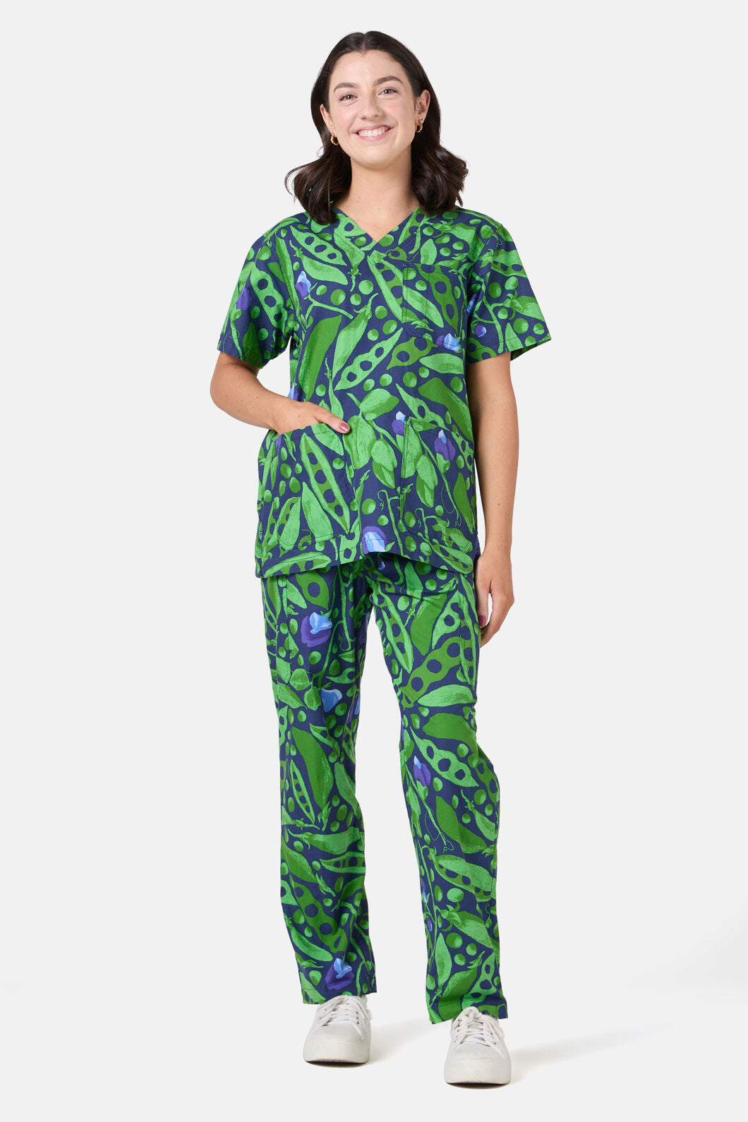 Gorman - Peas Everywhere Scrub Set - navy