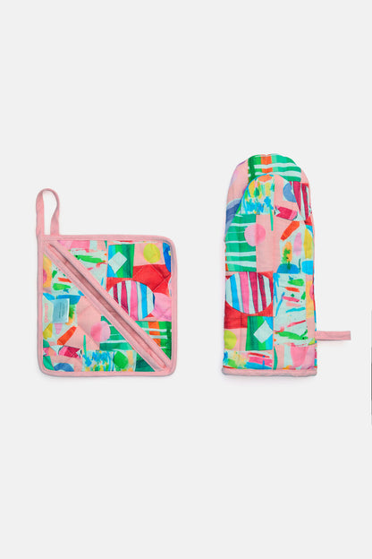 Gorman - Montage Oven Mitt Set - print