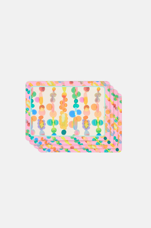 Gorman - Rainbow Drops Placemat Set - print