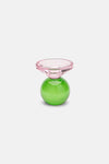 Gorman - Geo Cut Glass Candle Holder Wide - multi