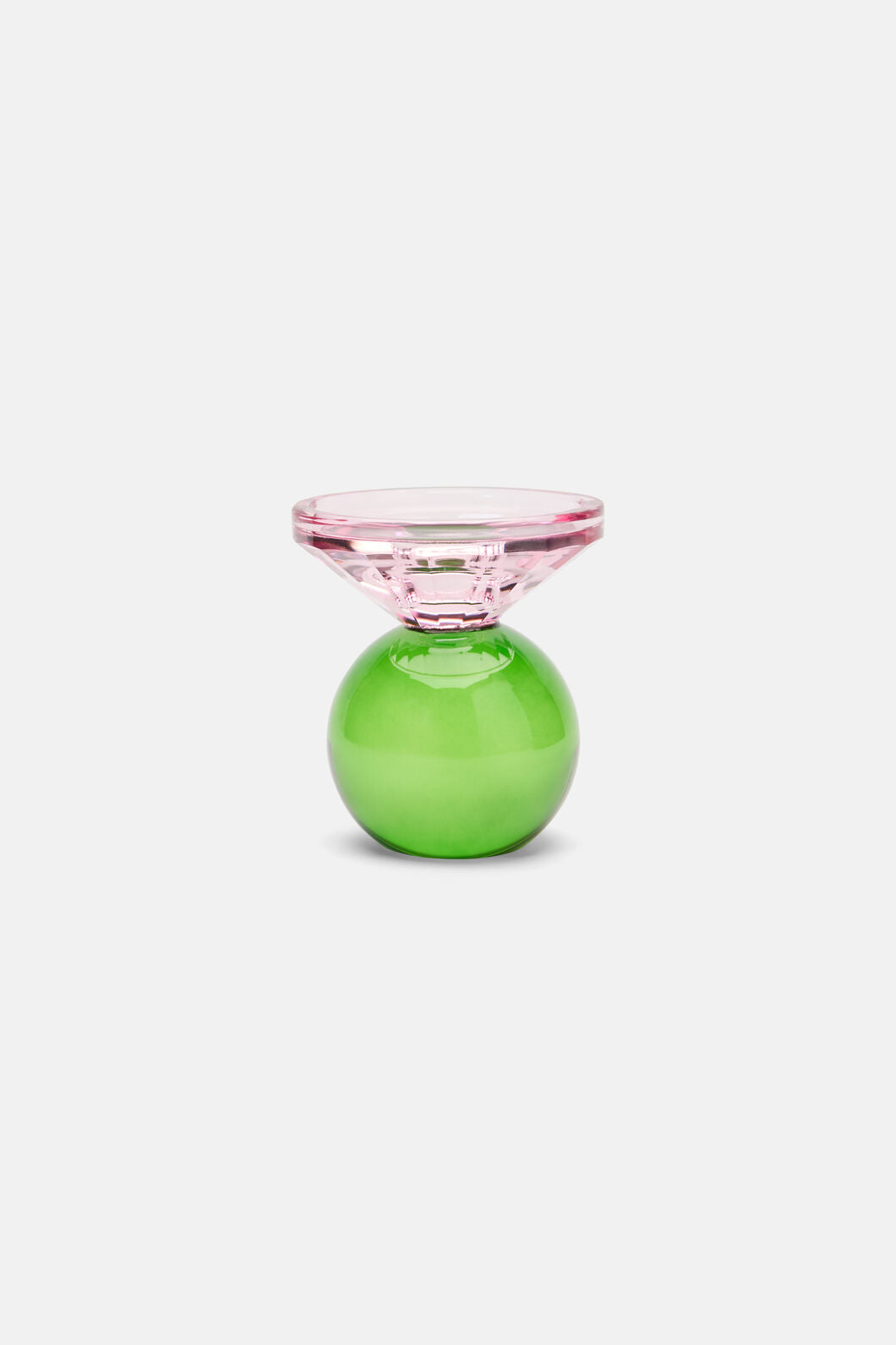 Gorman - Geo Cut Glass Candle Holder Wide - multi
