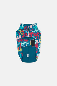 Gorman - Fluid Rhythm Navy Pet Raincoat - print